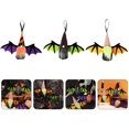 thumbnail image 3 of 3 piezas Gnomo de Halloween con ala de murciélago Adornos colgantes Hecho a mano Gnomo sueco Felpa Rudolph Enano Fiesta de Halloween Decoración colgante Festival Suministros de regalo brillar Juguete, 3 of 4