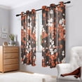 thumbnail image 6 of Deep Red and White Flowers Semi Sheer Curtains for Living Room Bedroom Set of 2 Insulated Window Drapes, 6 of 6