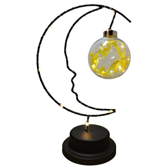 RKSTN Lights Lron Decorative Lamp, Battery Operated Iron Table Lamp, Warm LED Lamp Wire-Wound Iron Decorative Lamp Holiday Bedroom Romantic Bedside Tabletop Decoration Lights