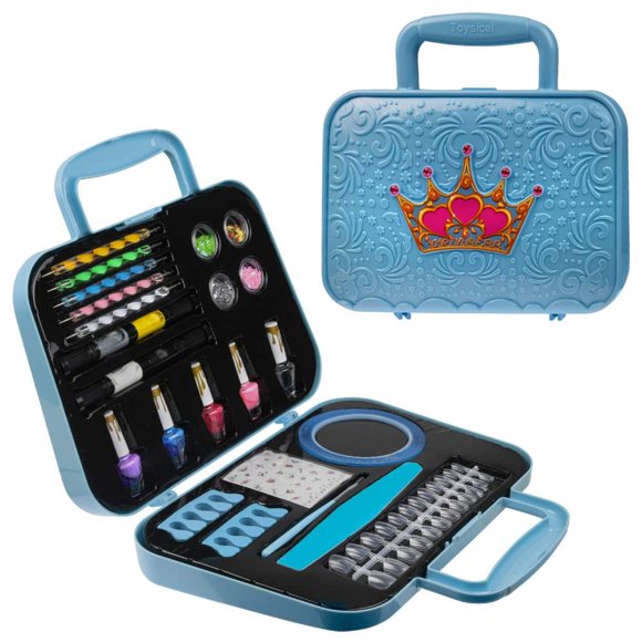 Toysical Nail Art Kit para niñas - Juegos de esmaltes de uñas para niñas o preadolescentes - Set de regalo de uñas no tóxicas - El mejor regalo de cumpleaños para niños de 6, 7, 8, 9, 10, 11, 12 años