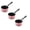 Pink 2 PCS, variant on Stainless Steel Milk Pan, Nonstick Sauce Pan,Butter Melting Pot with Ergonomic Handle,Heavy-Duty Porridge Cooking Pot,Small Saucepan Soup Pot for Cooking Kitchen Breakfast,RV Travel Camping (Pink)