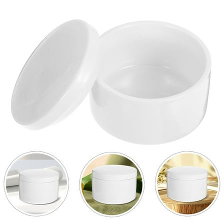 CRAFTHROU Ceramic Jewelry Box 1Set for Rings Display Square White 8.5x8.5x5.5in