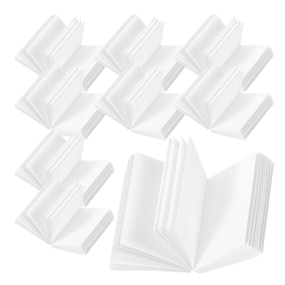 OUNONA 60pcs Miniature Dollhouse Books Blank Paintable Models for Doll House Layout Props