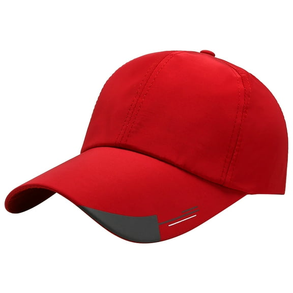 Low profile adjustable men's and women's letter print baseball cap (red)