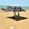 thumbnail image 7 of Portable Beach Tent Sun Shelter With Ground Pegs Water And Wind Resistant Sun Shade Canopy Angle Adjustable Classic Blacks Whites, 7 of 7