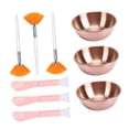 thumbnail image 2 of Juego de cuencos para mezclar mascarillas faciales, herramientas de mezcla DIY, suministros multiusos para esteticistas. Oro rosa, 2 of 9