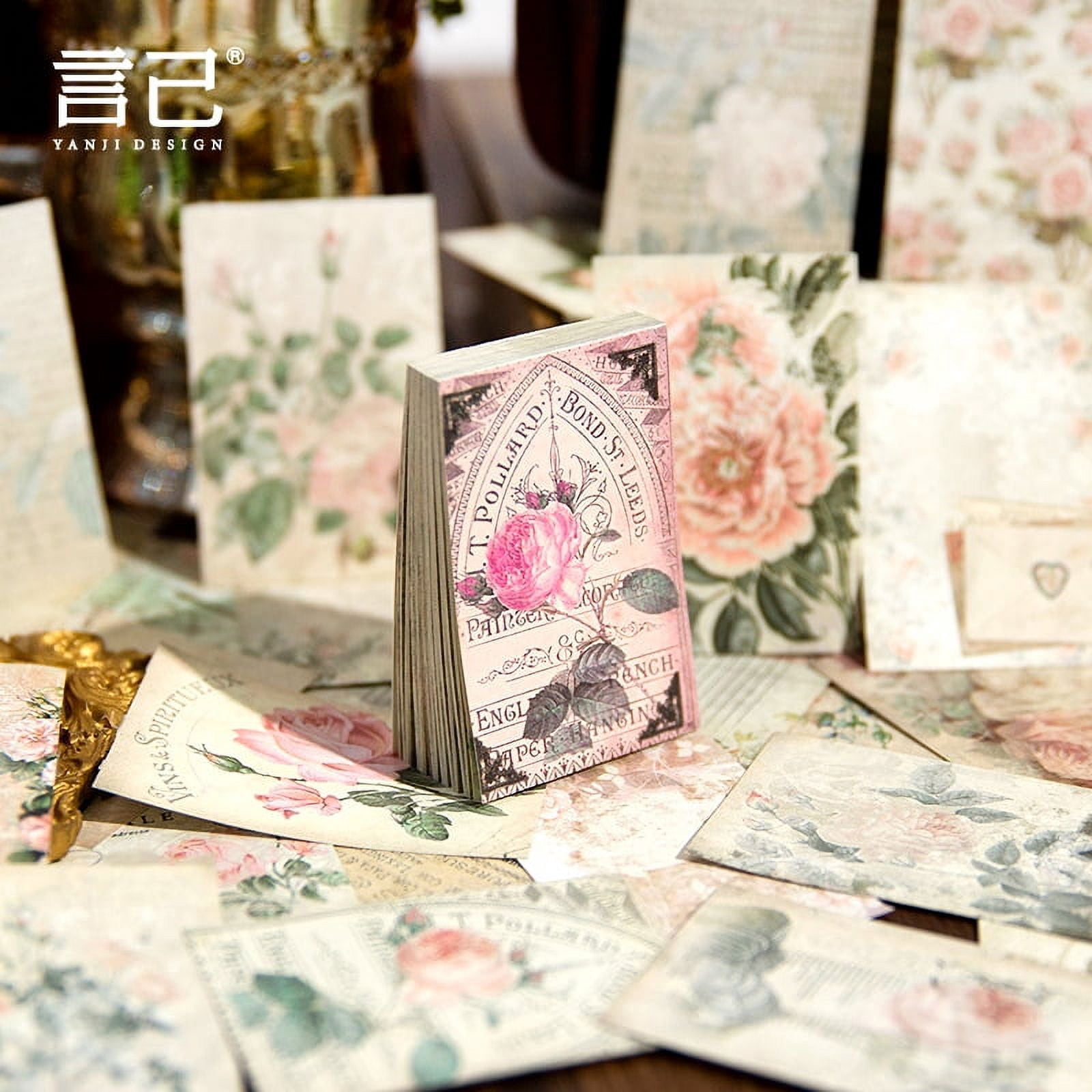 60 Sheets Vintage Breeze and Floral Scent Scrapbook Paper - 6 Designs DIY Journal Decoration Material
