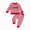 R599-Red, variant on NOLDARES Toddler Baby Girl Outfits Ruffle Long Sleeve Print Tops + Flare Pants Set Toddler 2Pcs Fall Winter Clothes(Watermelon Red,2-3 Y)
