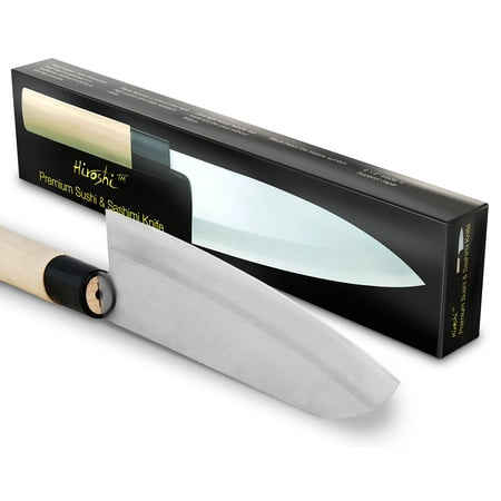 Hiroshi Nakamoto Premium Sushi and Sashimi Chefs Knife, High Carbon Steel and Stain Resistant (Best Japanese Sashimi Knife)