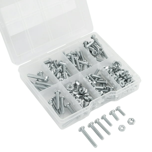 Hyper Tough 182Piece Machine Screw and Nut Assortment with Storage