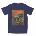 thumbnail image 1 of Camiseta de algodón para hombre con diseño artístico de Snoopy, Charlie Brown, Peanuts, Scream, cuello redondo, manga corta, idea de regalo, 1 of 5