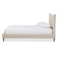 thumbnail image 4 of Bowery Hill Modern Queen Platform Bed in Beige Linen Fabric, 4 of 12