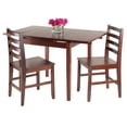 thumbnail image 4 of Winsome Wood Pulman 3-Pc Dining Set, Extendable Table & 2 Ladder-back Chairs, Walnut Finish, 4 of 10