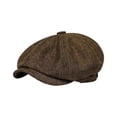 thumbnail image 4 of Boina, sombrero de pintor, regalo, sombrero plano para viajar, senderismo, pesca al aire libre, camping. Color café, 4 of 9