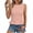 Pink #1, variant on Women Shirred Tank Tops Ruffle Sleeveless Tanks Frill Smocked Halter Cami Shirts Summer Streetwear Gingham Peplum Blouse Black L