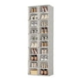 thumbnail image 1 of ANTBOX Portable Stackable Shoe Rack Organizer with Magnetic Door, Foldable Clear Sneaker Storage Cabinet, 10-Tier Holds 20 Pairs, Clear, 1 of 5