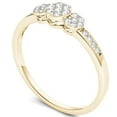 thumbnail image 2 of 1/5 Carat T.W. Diamond Three-Stone Cluster 10kt Yellow Gold Engagement Ring, 2 of 5