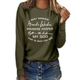 thumbnail image 2 of Summer Tops for Women Thin Tee Shirts Women Loose Workout Shirts Loose Fit Long Sleeve Running Tee Womens Woman Hide Sweat Workout Tops for Fit Long Sleeve Tall Shirt Green XL, 2 of 4