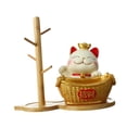 thumbnail image 2 of Bandeja de almacenamiento con forma de gato Macarena Figura de gato decoración del hogar regalo para llaves coleccionable Oro, 2 of 8