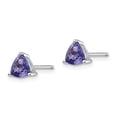 thumbnail image 2 of Primal Gold 14 Karat White Gold Tanzanite Post Earrings, 2 of 3
