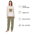 thumbnail image 2 of Christmas Family Matching Pajamas Set, Festive Holiday Cookie Bow Design with Pet Outfit, 2 of 7