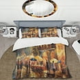thumbnail image 2 of Designart "Gleaming Facades Brown And Green II" City Art Deco Bedding Covert Set - Industrial Brown Cityscapes Bed Set With 2 Shams, 2 of 6