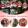 thumbnail image 2 of 1x Adorno de árbol de Navidad de madera para la familia, mini adornos navideños, regalo S2Q3, 2 of 6