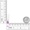thumbnail image 6 of Gem Stone King 14K White Gold Pink Created Sapphire and White Created Sapphire Pendant Necklace for Women | 1.64 Cttw | Gemstone September Birthstone | Pear Shape 9X6MM | With 18 inch Chain, 6 of 6