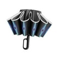 thumbnail image 2 of lionlar Automatic Folding Umbrella 60 Ribs Portable Umbrella Windproof Rain Umbrella Black, 2 of 9