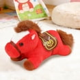thumbnail image 4 of Plush Horse Doll Mascot, Soft Cotton Stuffed Animal Toy, 7 Inch, Cute Decorative Plush Toy for Kids & Adults, Year of the Horse New Year Gift, Red/Brown, 4 of 6