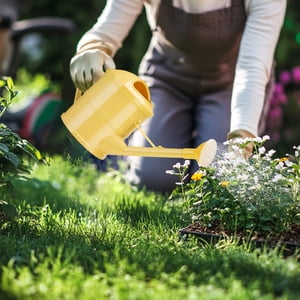 EGNMCR Garden Sprinkler Gardening Watering Can Long Spout Pot Watering Gods 1.5L Plasti c Watering Can