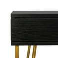 thumbnail image 4 of SAFAVIEH Pine Solid Mid-Century 2 Drawer Desk, Black/Gold, 4 of 9