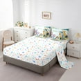 thumbnail image 5 of Manfei Elephant Lion Giraffe 7-Piece Twin Bedding Sets for Kids Girls Boys,Kawaii Jungle Wildlife Bedding Comforter Set,Cute Animal Breathable Sheet Sets,Ultra Soft Home Decor,Reversible, 5 of 8