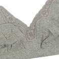 thumbnail image 6 of Mallwal Full-Figure Bra Women Pullover Bra Feature V-Neck No Underwire Bra Style W-1113 Gray 95F, 6 of 7