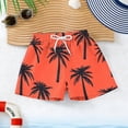 thumbnail image 5 of ITSAME Swim Trunks for Boys, with Pockets Quick-Dry Elastic Waist Trendy Seaside Beach Surfing Swim Bottoms Orange 10-11T, 5 of 8