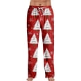 thumbnail image 2 of Garbnen Christmas Men Pajamas Pants Christmas Snowflake Graphic Wide Leg Mens Sleep Pants Big and Tall Fall Winter Funny Merry Xmas Print Cozy Lounge Pants for Men, 2 of 5