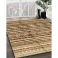 thumbnail image 2 of Ahgly Company Indoor Round Abstract Saddle Brown Abstract Area Rugs, 5' Round, 2 of 6