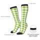thumbnail image 4 of Fotbe White Green Plaid Calcetas Divertidas Estampadas para Hombre y Mujer, Calcetas de Algodón hasta la Rodilla para Caminar, Correr, Enfermería y Embarazo, 4 of 6