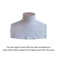 thumbnail image 2 of Faux Col Détachable Respirant Sans Manches en Coton Tricoté Design Col Verrouillable Parfait pour Pulls Gris, 2 of 8