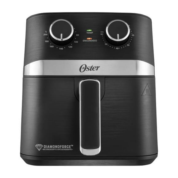 Oster® Freidora de Aire Manual, Recubrimiento Oster® DiamondForce, 4L de Capacidad, con Controles de Tiempo y Temperatura