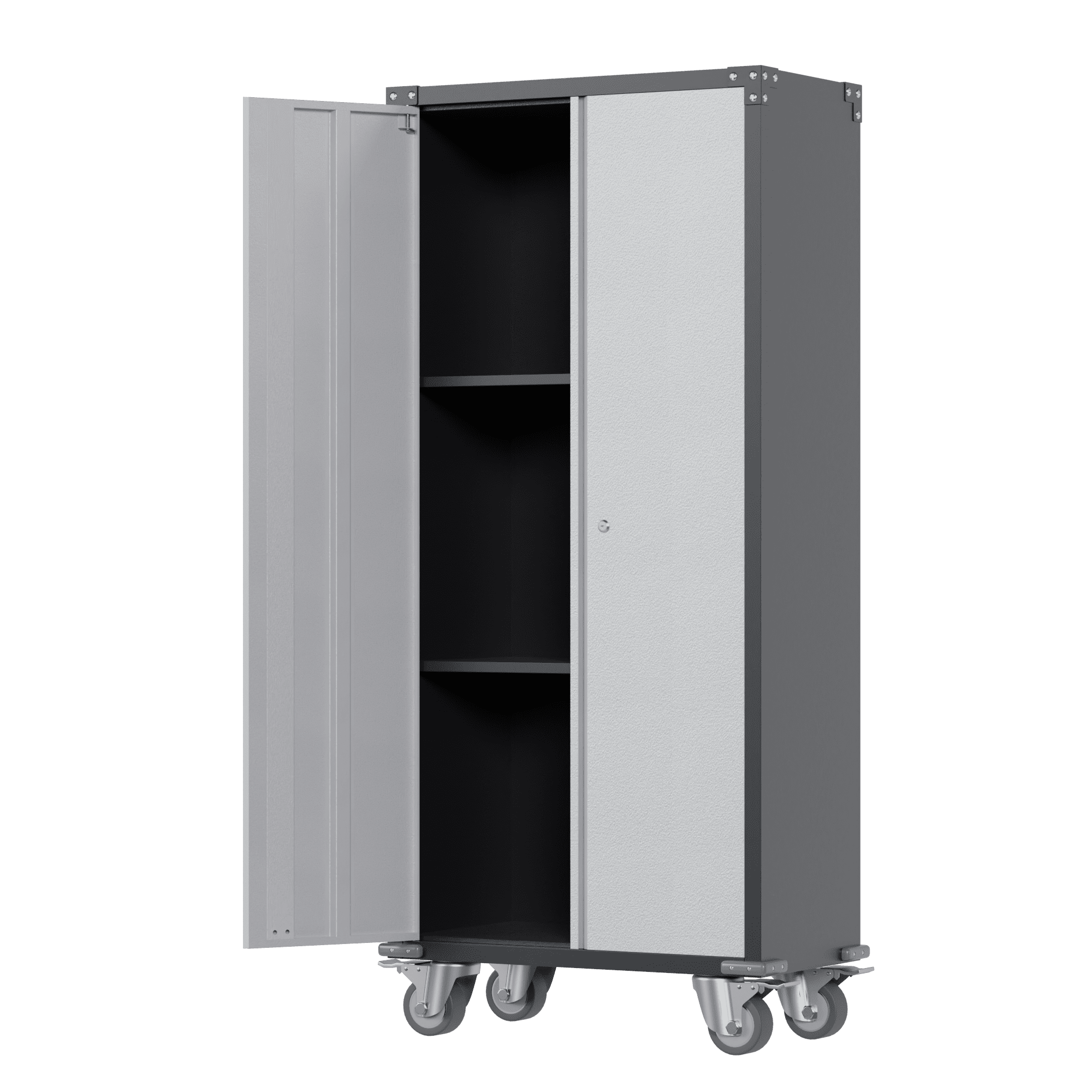 IKIMI Metal Storage with Wheels Steel Rolling Mobile