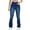 Blue, variant on WTOBBY Women's Fashion High Waist Stretch Slimming Micro-flare Jeans, Denim Pants with a Flattering and Trendy Fit, Comfortable Waist with Tapered Leg,Blue L