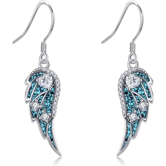Angel Wing Earrings 925 Sterling Silver Angel Wing Earrings Jewelry Gift for Women