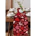 thumbnail image 4 of Ldtrchee Red Love Heart Valentines Table Runner 108 Inches, Pink Love Heart Bed Runner Dresser Scarves Tabletop for Indoor Outdoor Parties/Ceremony/Banquet, 13"x 108", 4 of 8