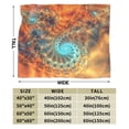 thumbnail image 3 of DouZhe Ultra-Soft Micro Fleece Lightweight Flannel Bed Blanket, Mysterious Math Fractal Vortex Print Cozy Warm Throw Blankets, 60"x50", 3 of 7