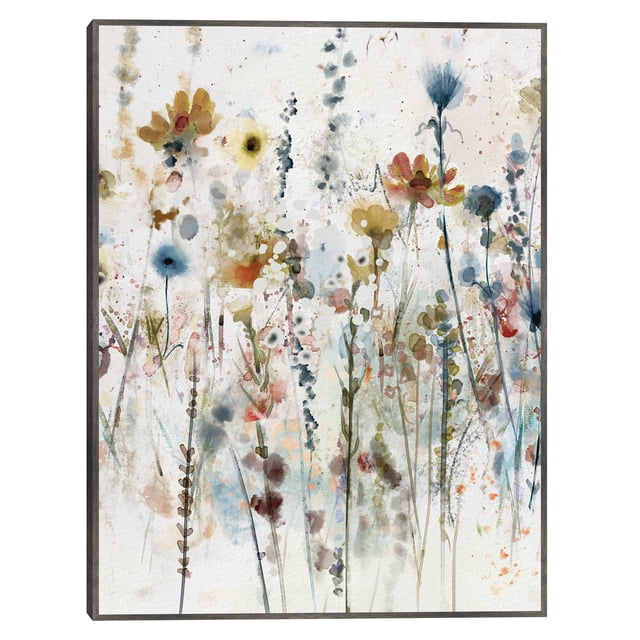 Cuadro Decorativo - Retrato de flores silvestres de acuarela I Jr Impresión en canvas, estrechado