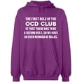 thumbnail image 2 of OXI Hoodie Sweatshirt - Basic Casual Hoodie for Men's and Women Fleece Hoodie Long Sleeve - Purple Large, 2 of 3