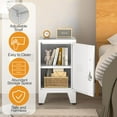 thumbnail image 5 of 24.5" H Metal Locker Storage Cabinet with Lock - Adjustable Shelf & Feet, Single Door Lockable Cabinet for Home, Office, Bedroom, Living Room (White), 5 of 16