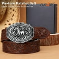 thumbnail image 7 of SUOSDEY Ratchet Belt for Men,Cowboy Western Leather Belt with Gift Box, 7 of 7