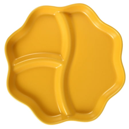 

1 Pc Creative Ceramic Breakfast Plate Three-grid Plate Quantitative Plate